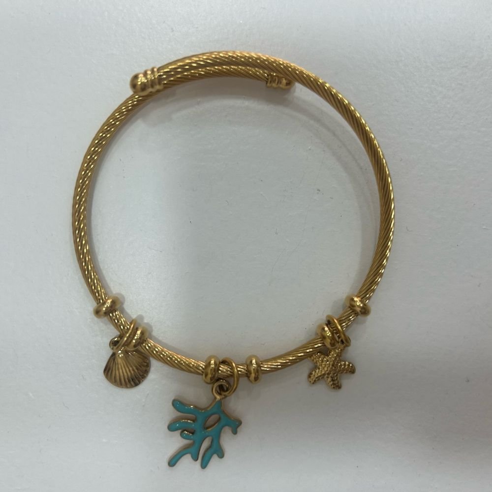 atsali-evitashop-vraxioligoldkorali Βραχιόλι Ocean Breeze Gold - Image 1