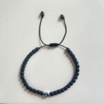 Χειροποίητο Unisex Βραχιόλι από Φυσικό Αιματίτη & Μπλε Μάτι