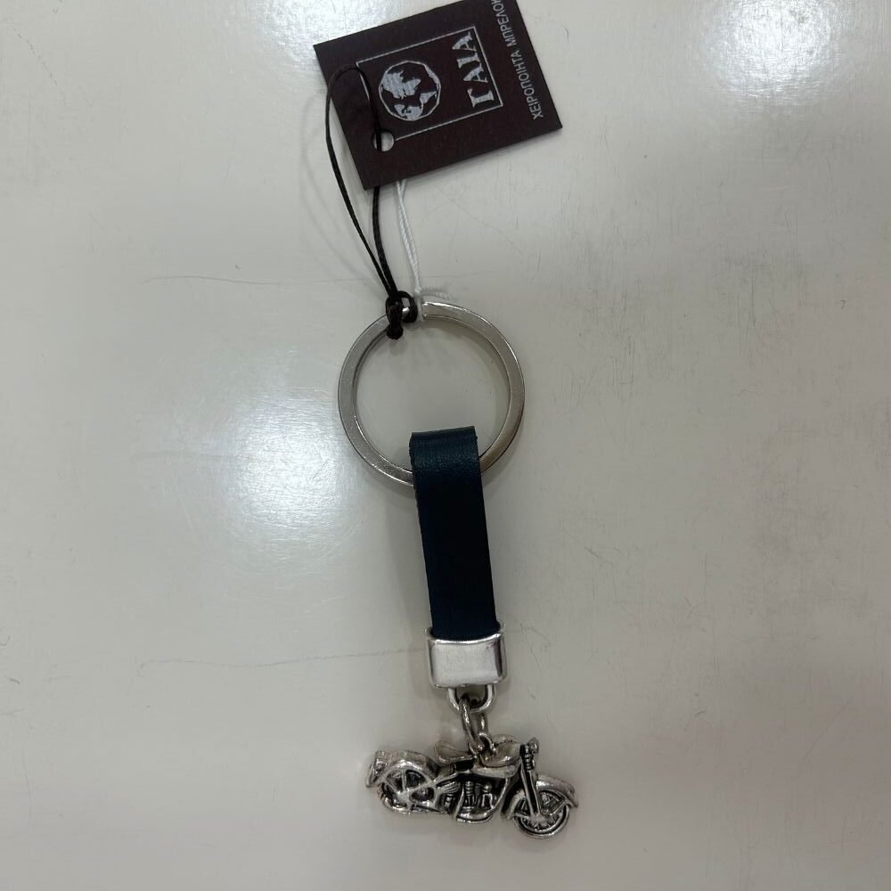 mprelok-evitashop-2001 Χειροποίητο Δερμάτινο Μπρελόκ ΓΑΙΑ - Μοτοσυκλέτα - Image 1